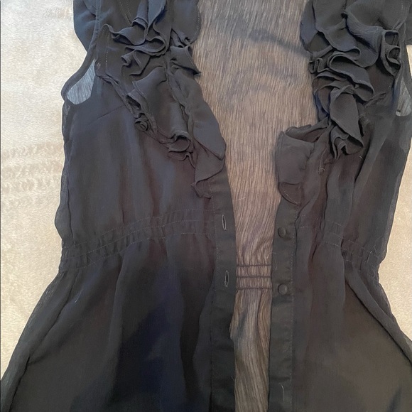 Sheer black v-neck sleeveless by Wet Seal, M, $15 - Picture 2 of 4